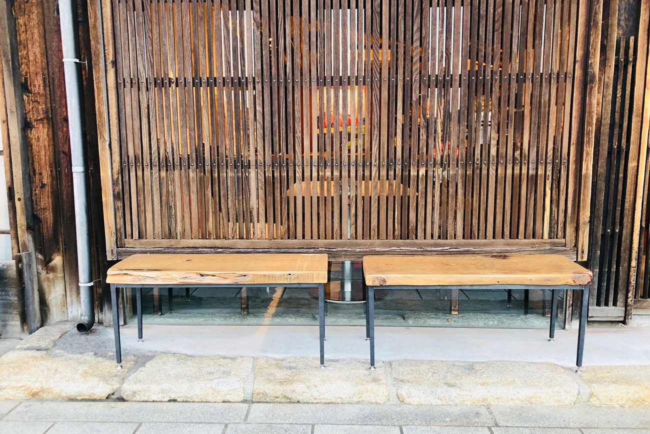 Original bench for cafe